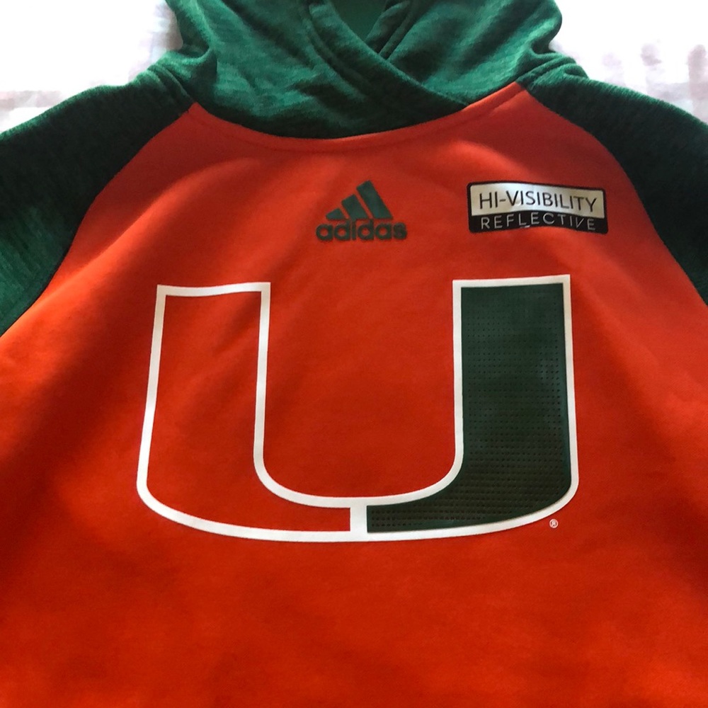 University of Miami hooded sweatshirt